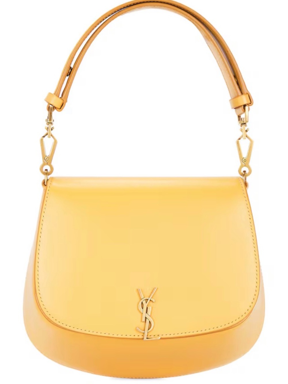 SAINT LAURENT Mustard Yellow Leather Crossbody Bag - Picture 6 of 16